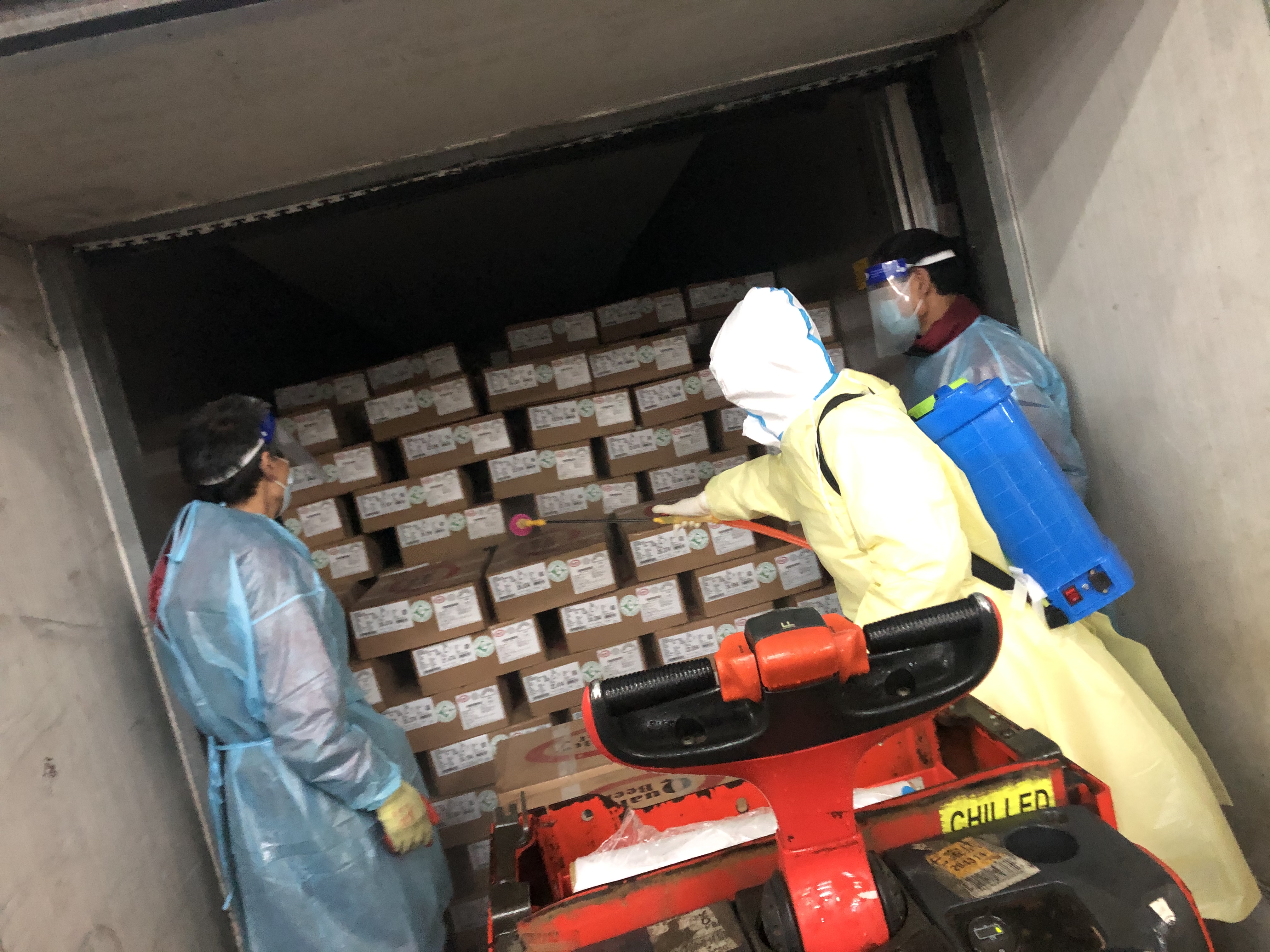 奔奔虫控|进口冷链食品消毒流程